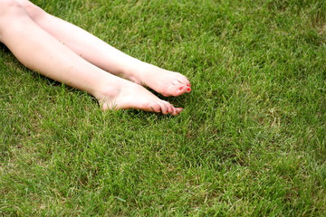 Legs and grass
