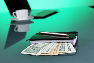 Business papers on the work place