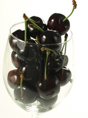 Cherries in glass