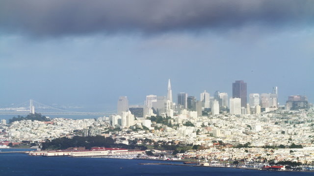 San Francisco skyline, time lapse