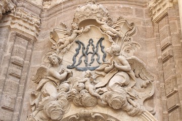 Fototapeta na wymiar particolare della cattedrale di Valencia