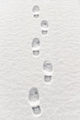 Foto auf Acrylglas Antarktis Spuren im Schnee