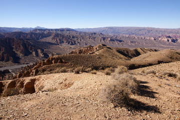 Desert, andean landscape with canyon, Tupiza, Bolivia