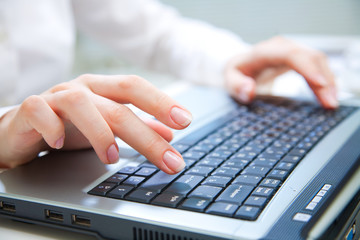using laptop