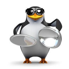 3d Penguin offers silver service