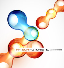 Glossy bubble abstract background