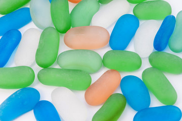 Pebbles glass stones.