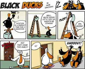 Crédence de cuisine en verre imprimé Des bandes dessinées Black Ducks Comics épisode 73