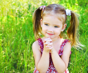 little girl on the meadow in summer day © svetamart
