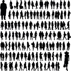 Fotobehang people silhouettes © imagewell10
