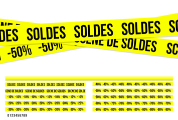 Fototapeta premium Rubans criminels de soldes