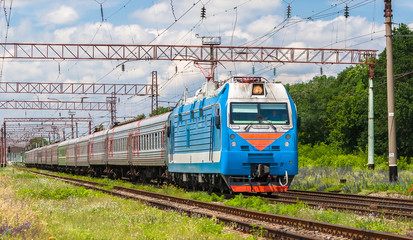 Russian passenger train in Ukraine