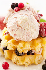 WAffeln mit Eis