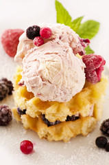 WAffeln mit Eis