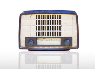 Vintage radio isolated