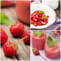 Desery  z  truskawkami, collage © Kamila Cyganek