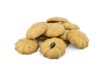 cookies on white background