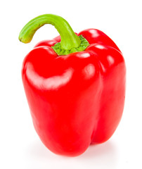 fresh red pepper on white