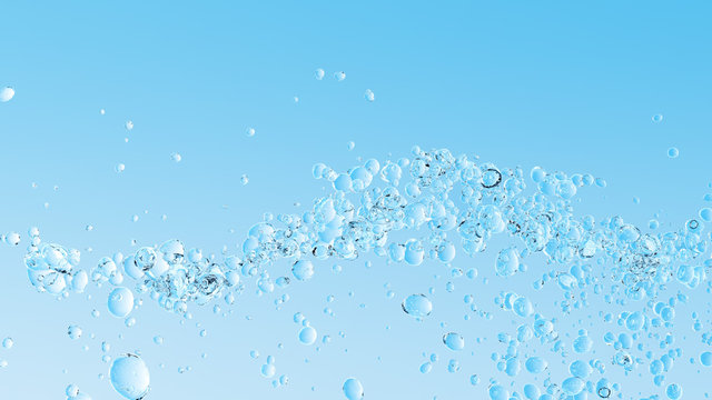 Wasserblasen Wellenform 3D
