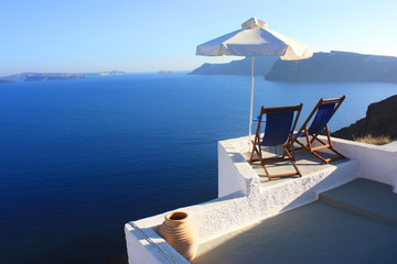 Santorin - Terrasse 