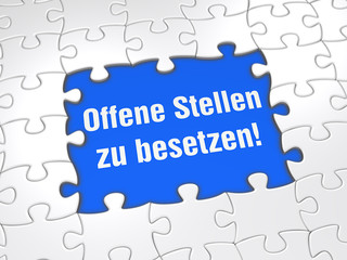 Offene Stellen zu besetzen!