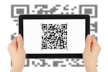Scanning of QR code by tablet pc