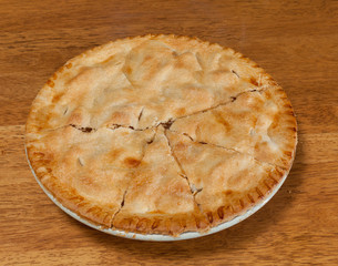 Freshly baked homemade apple pie