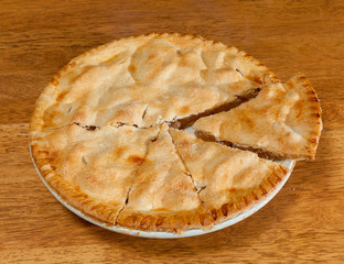 Freshly baked homemade apple pie