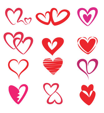 stylized hearts collection