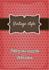 Retro greeting card template design