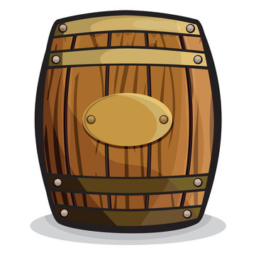 old barrel (wooden barrel)