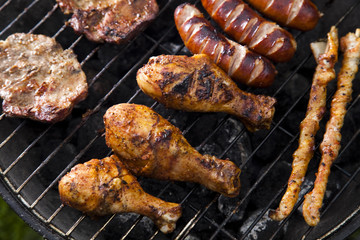 Grilling at summer weekend