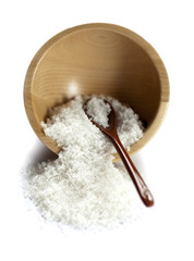 coupelle en bois de gros sel