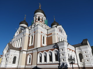 Fototapeta na wymiar Tallinn, katedra prawosławna