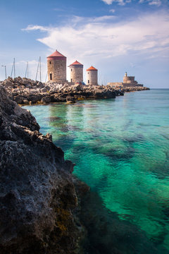 Mandraki Harbour Rhodes