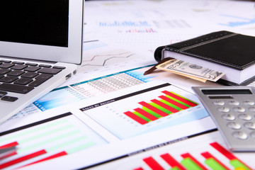 Financial papers on the table