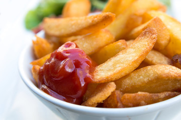 Golden French fries