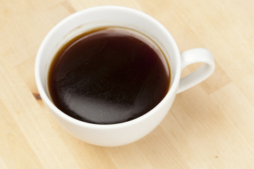 Black Coffee with coffee beans