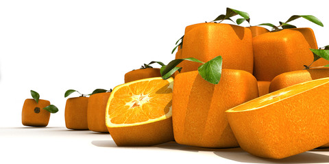 Futuristic oranges - obrazy, fototapety, plakaty