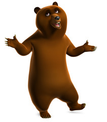 Plakat dancing grizzly bear