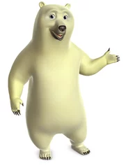 Fototapete Rund Monster white bear  © Albert Ziganshin