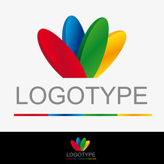 Nice colorful flower logotype