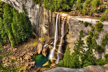 Foto op Plexiglas anti-reflex Yosemite Valley - Vernal Fall © ferkelraggae