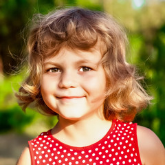 Portrait of a cute little girl