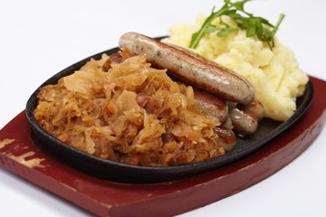 sausage with cabbage