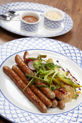 sausages and potatoes