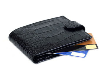 leather wallet on a white background