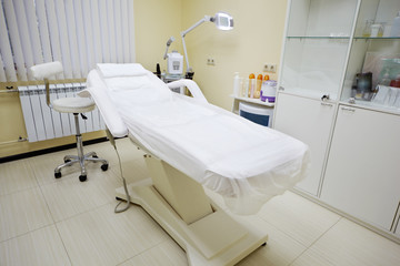 Cosmetic couch, equipment and cosmetics in beauty salon