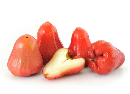 Rose apples isolated on white background