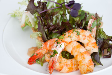 Gambas en ensalada